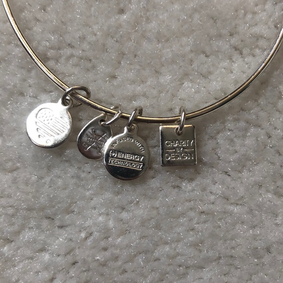 Alex and Ani Silver Bracelet with charm - Picture 3 of 5